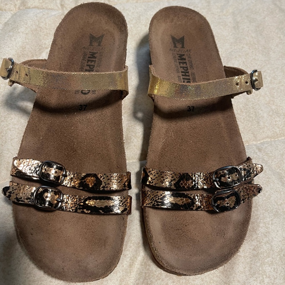 Mephisto leather slide - snake skin size 37